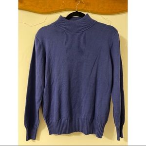 2 Dressbarn Mock-neck Sweaters (Blue & Orange)